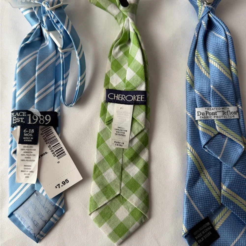 3 boys clip on ties